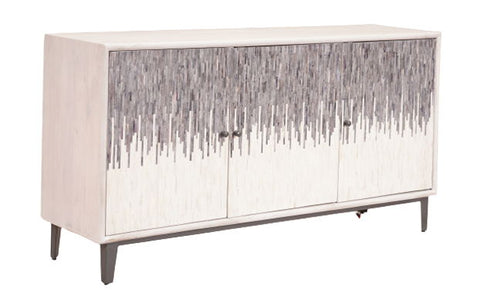 Pascal - Three Door Credenza - Kai Gray / White Bone Inlay - Premium Credenzas from Coast2Coast Home - Just $6187.50! Shop now at brett interiors