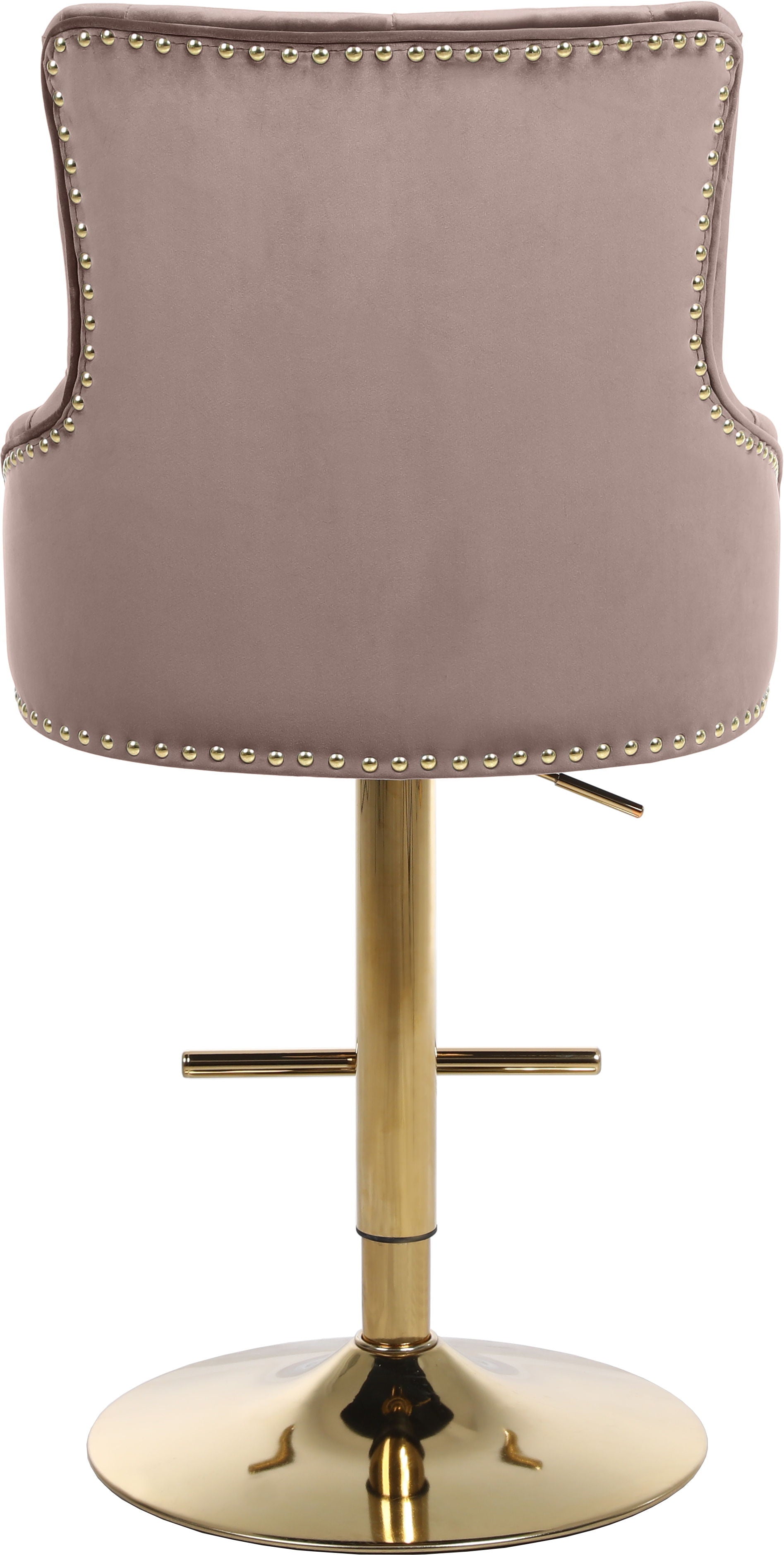 Claude - Adjustable Stool Gold Swivel with Gold Base - Premium Adjustable Height from Meridian Furniture - Just $412.50! Shop now at brett interiors