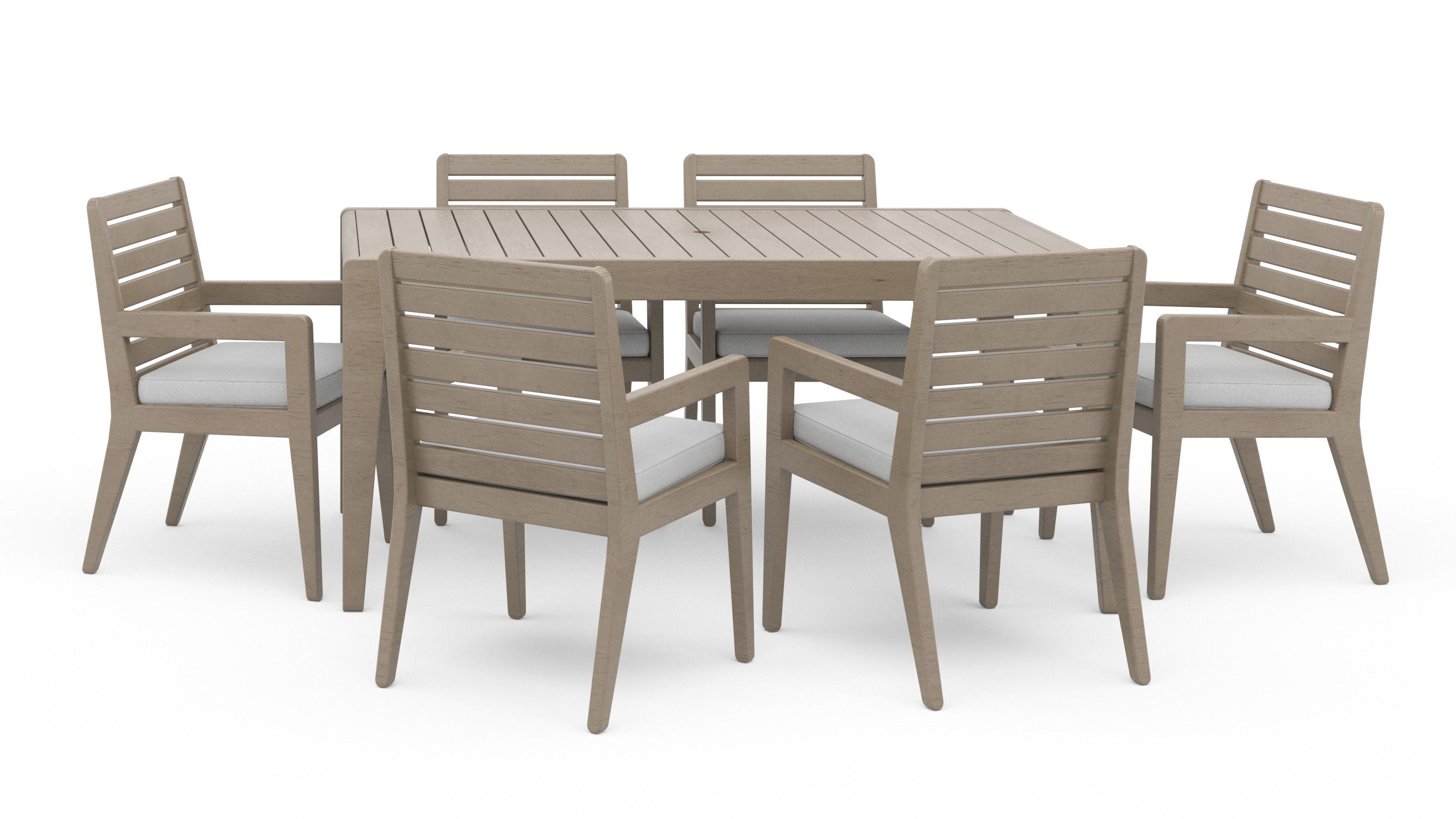 Sustain - Outdoor Dining Table, Armchairs Set - Premium 7 Piece Outdoor Sets from Homestyles - Just $4620! Shop now at brett interiors