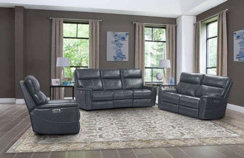 Reed - Power Reclining Sofa Loveseat And Recliner - Indigo - Premium 3 Piece Living Room Sets from Parker Living - Just $6592.50! Shop now at brett interiors