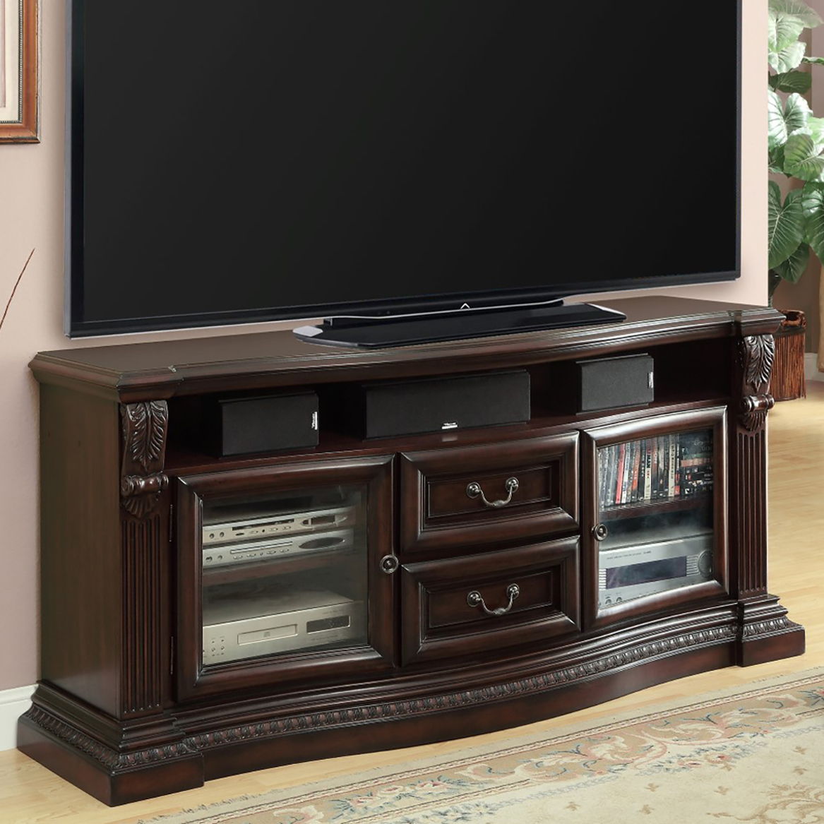 Bella - TV Console with Power Center - Vintage Sienna - Premium TV Stands from Parker House - Just $1647.50! Shop now at brett interiors