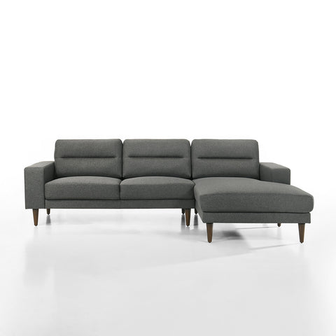 Vale - 2 Piece Chaise Sectional - Gray - Premium Stationary Sectionals from New Classic - Just $1122.50! Shop now at brett interiors