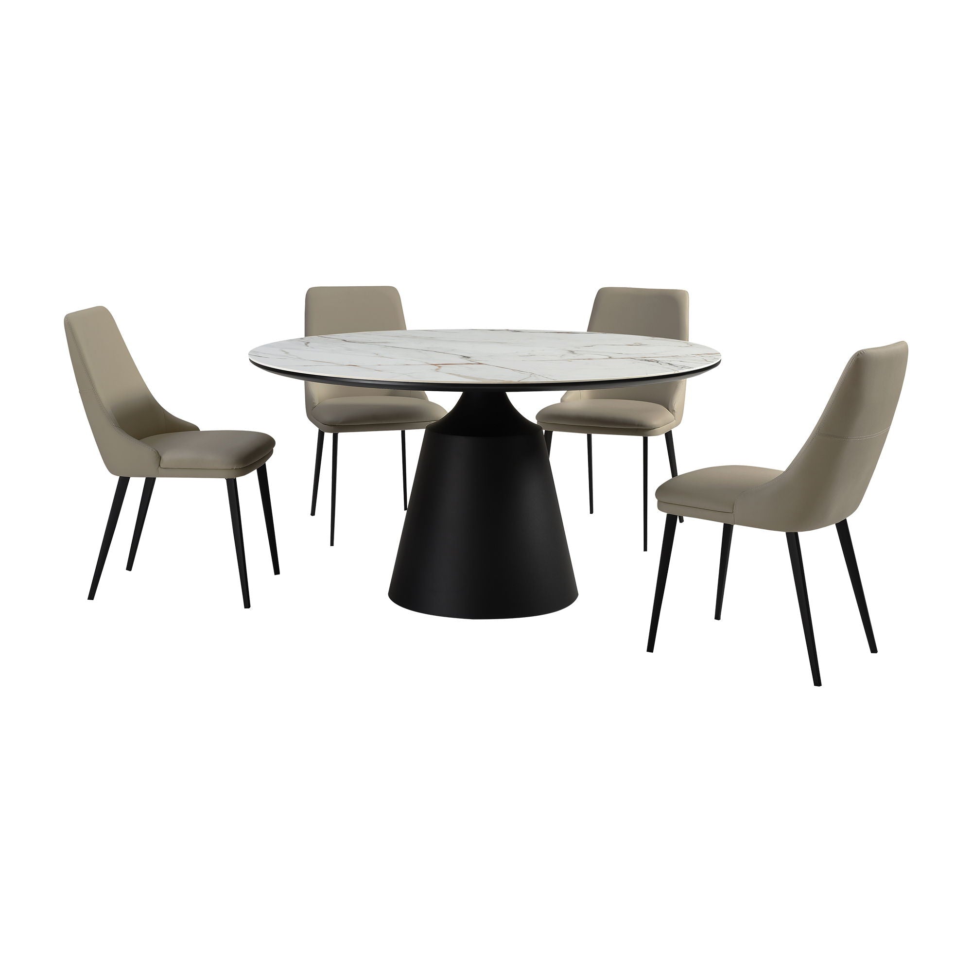 Knox Genesis - Dining Set Stone Top And Chairs - Premium 5 Piece Dining Room Sets from Armen Living - Just $4110! Shop now at brett interiors