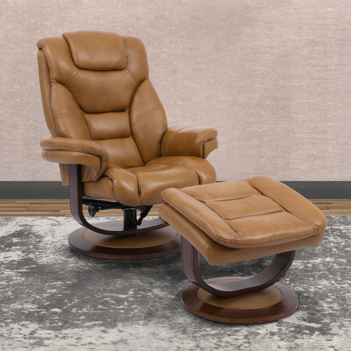 Monarch - Manual Reclining Swivel Chair and Ottoman - Premium Reclining Chair & Ottoman from Parker Living - Just $947.50! Shop now at brett interiors