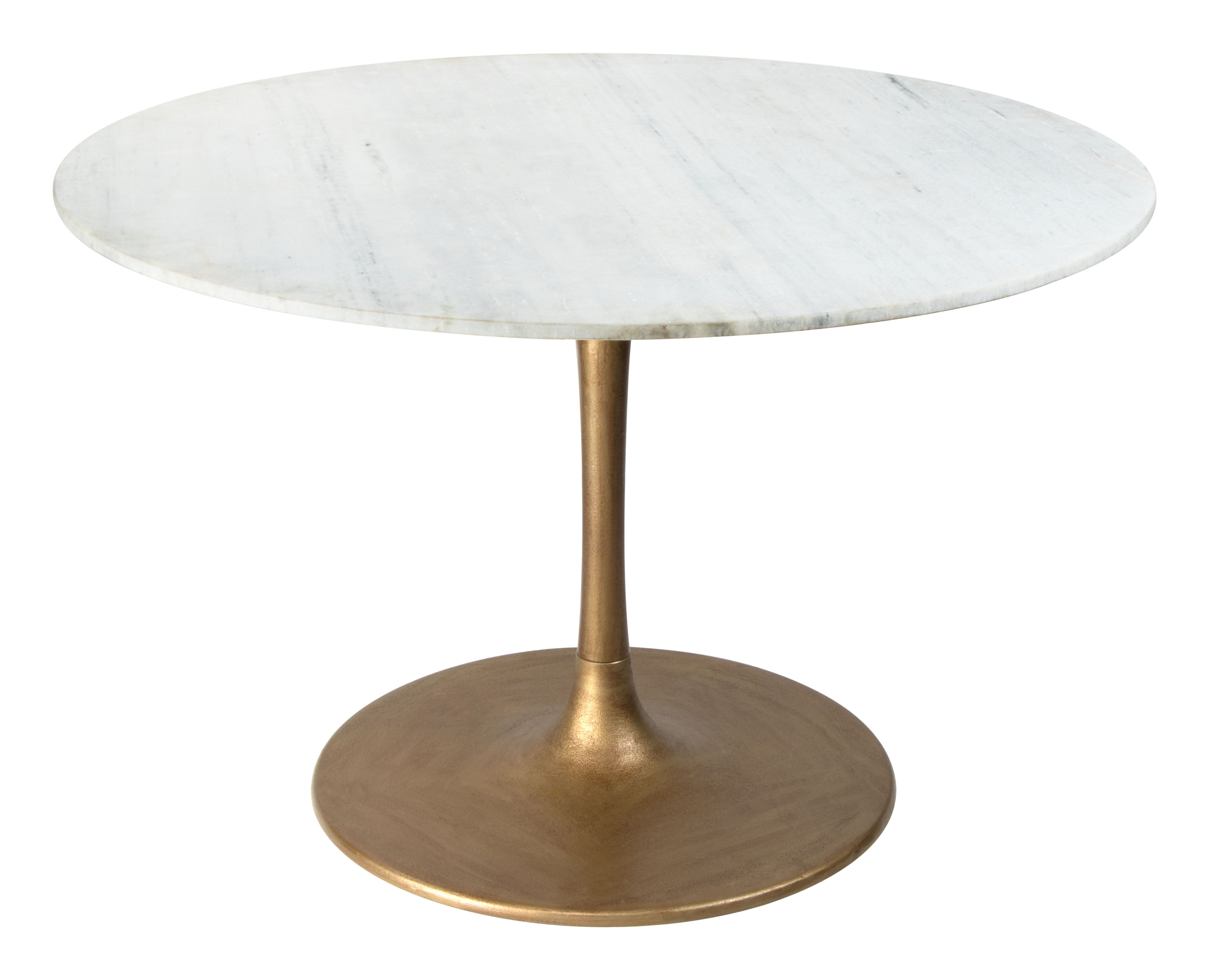 Ithaca - Dining Table - White / Gold - Premium Dining Tables from Zuo Modern - Just $2900! Shop now at brett interiors