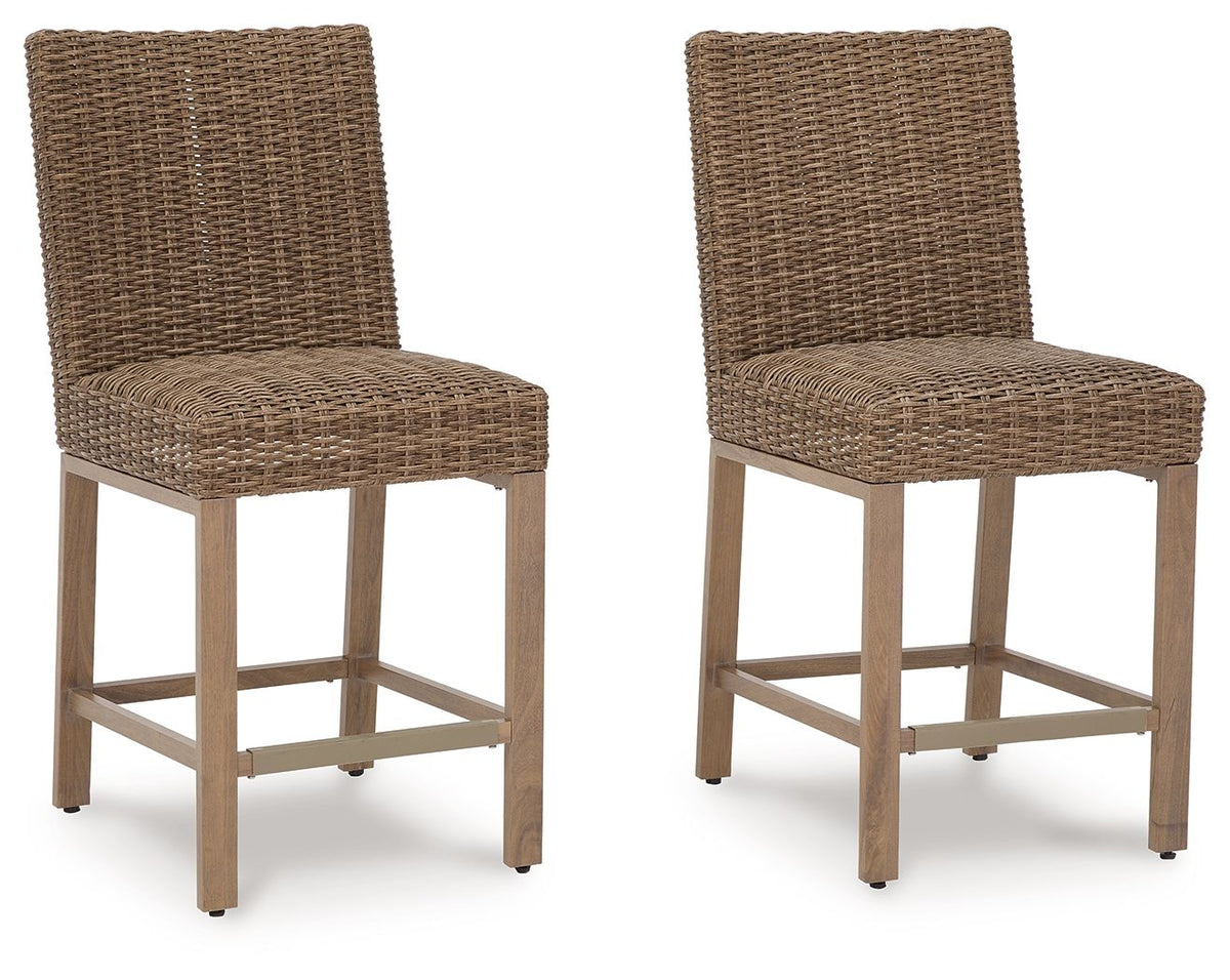 Walton Bridge - Driftwood - Barstool (Set of 2) - Premium Stool Sets from Signature Design by Ashley® - Just $952.88! Shop now at brett interiors