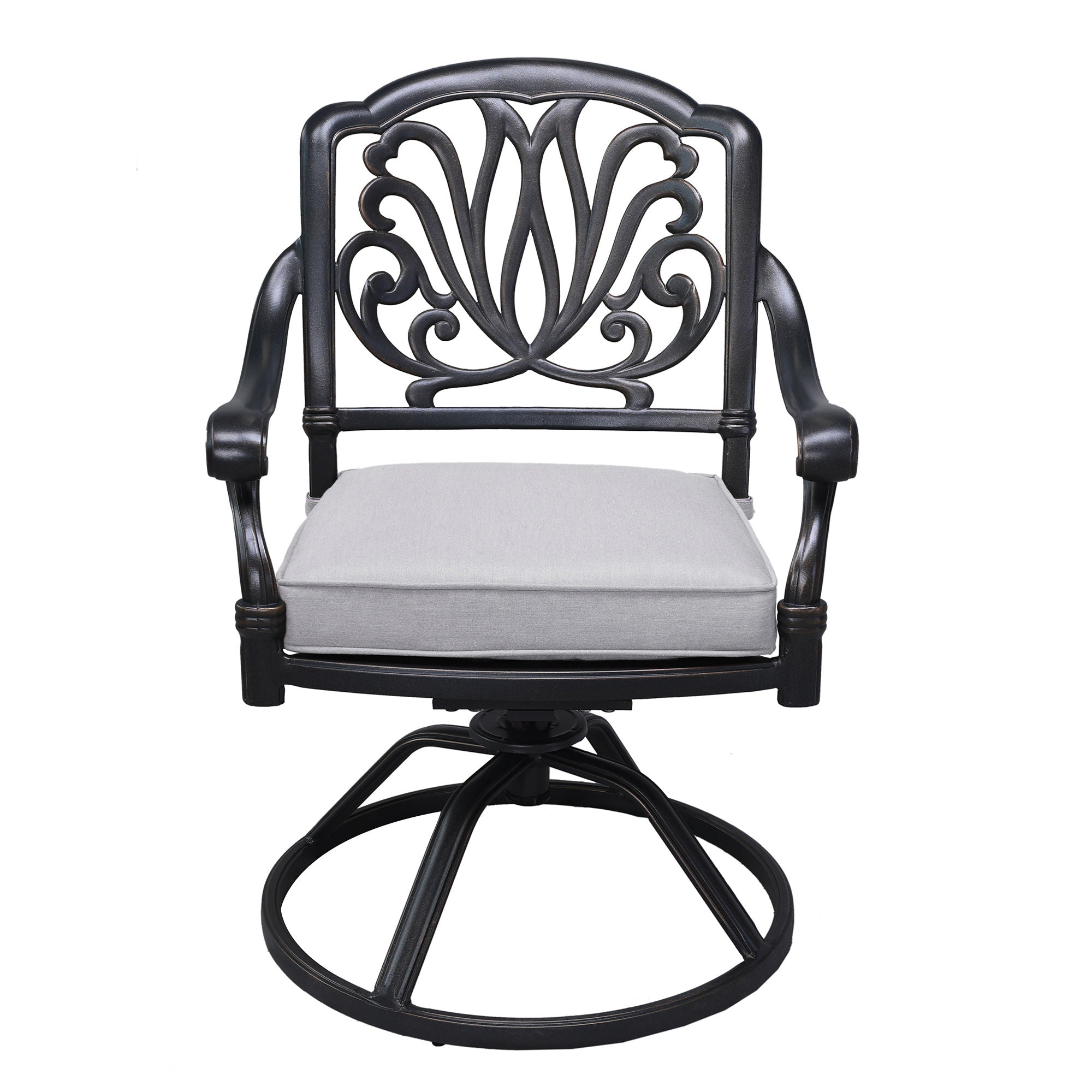 Patio Outdoor Aluminum Dining Swivel Rocker Chairs With Cushion (Set of 2) - Premium Chair Sets from Gather Craft - Just $763! Shop now at brett interiors