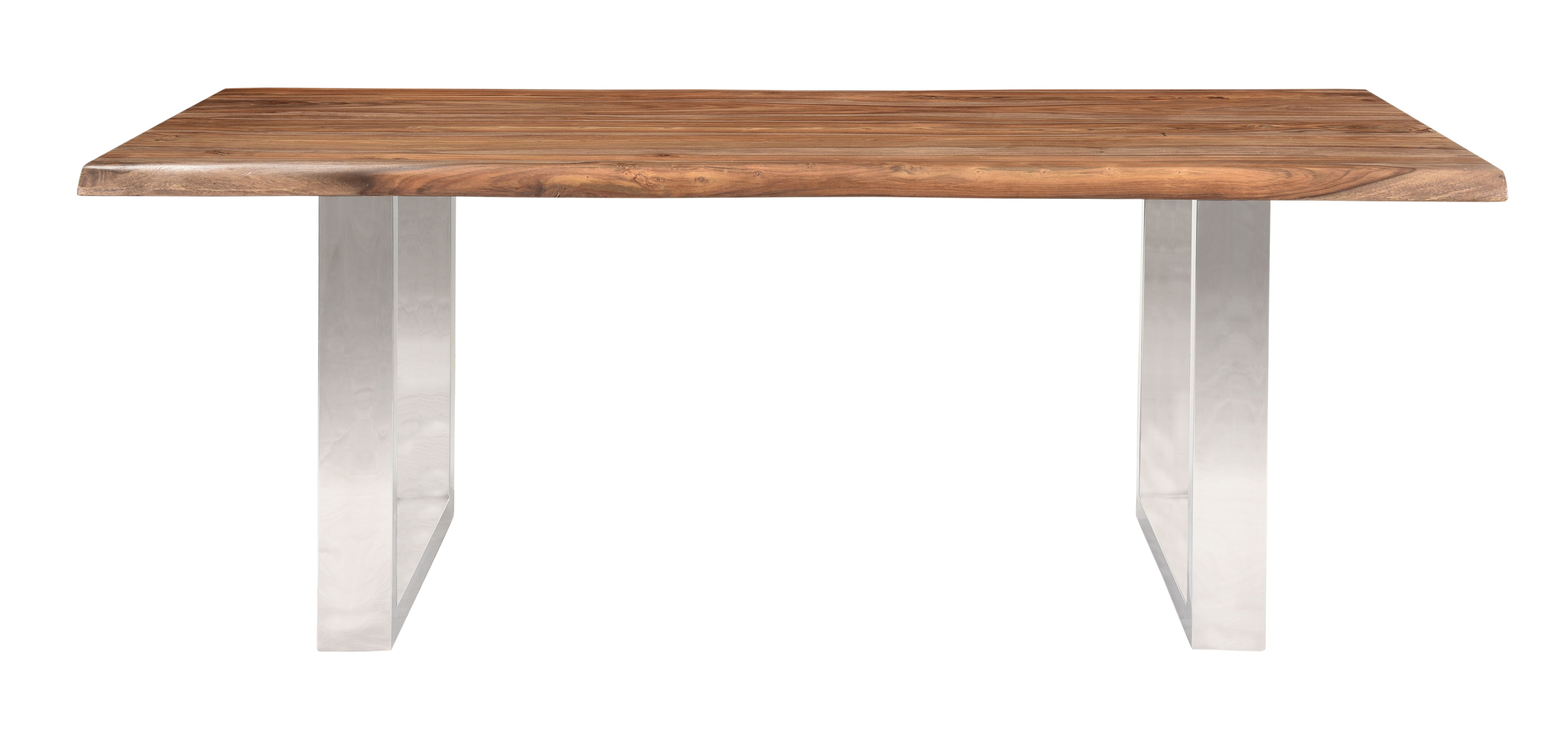 Brownstone 2.0 - Solid Wood Live Edge Topped Table With Chrome Legs - Premium Dining Tables from Coast2Coast Home - Just $1485! Shop now at brett interiors