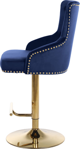 Claude - Adjustable Stool Gold Swivel with Gold Base - Premium Adjustable Height from Meridian Furniture - Just $412.50! Shop now at brett interiors