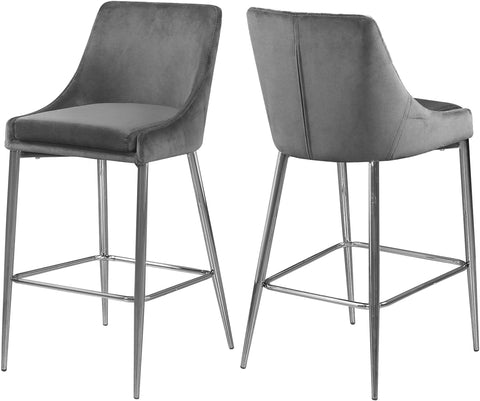 Karina - Stool with Chrome Legs (Set of 2) - Premium Stool Sets from Meridian Furniture - Just $600! Shop now at brett interiors