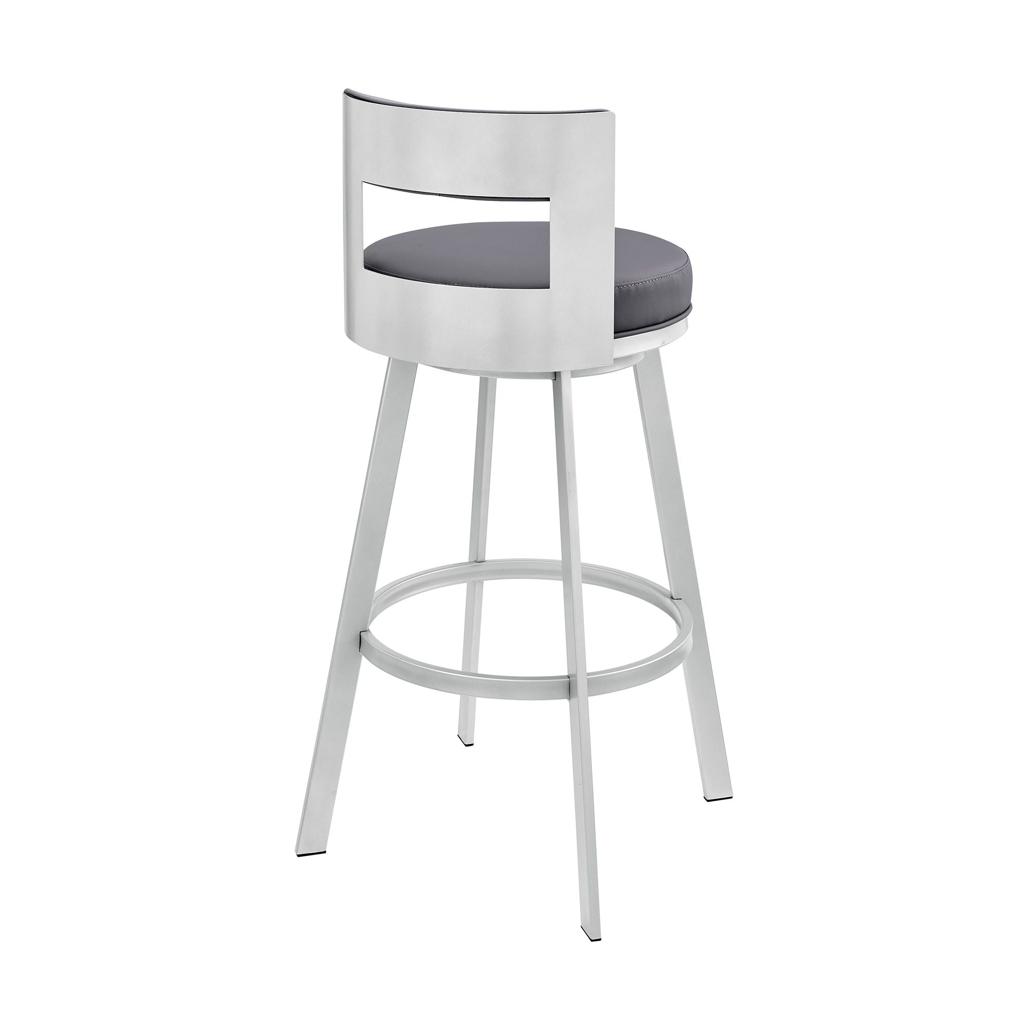 Flynn - Swivel Bar Stool -  Brushed Steel - Premium Counter Height (24"-27") from Armen Living - Just $372.50! Shop now at brett interiors