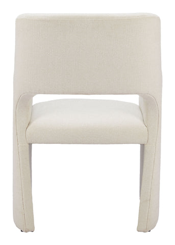 Minet - Dining Chair - Linen White - Premium Arm Chairs from Zuo Modern - Just $1175! Shop now at brett interiors