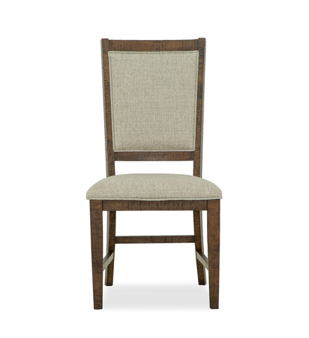 Bay Creek - Step Up Side Chair With Upholstered Seat & Back (Set of 2) - Dark Brown - Premium Chair Sets from Magnussen Furniture - Just $630! Shop now at brett interiors