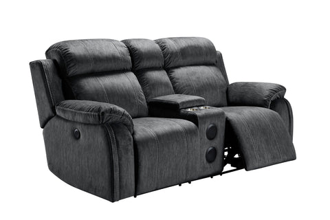 Tango - Console Loveseat With Speaker & Power Footrest - Premium Reclining Loveseats from New Classic - Just $1172.50! Shop now at brett interiors