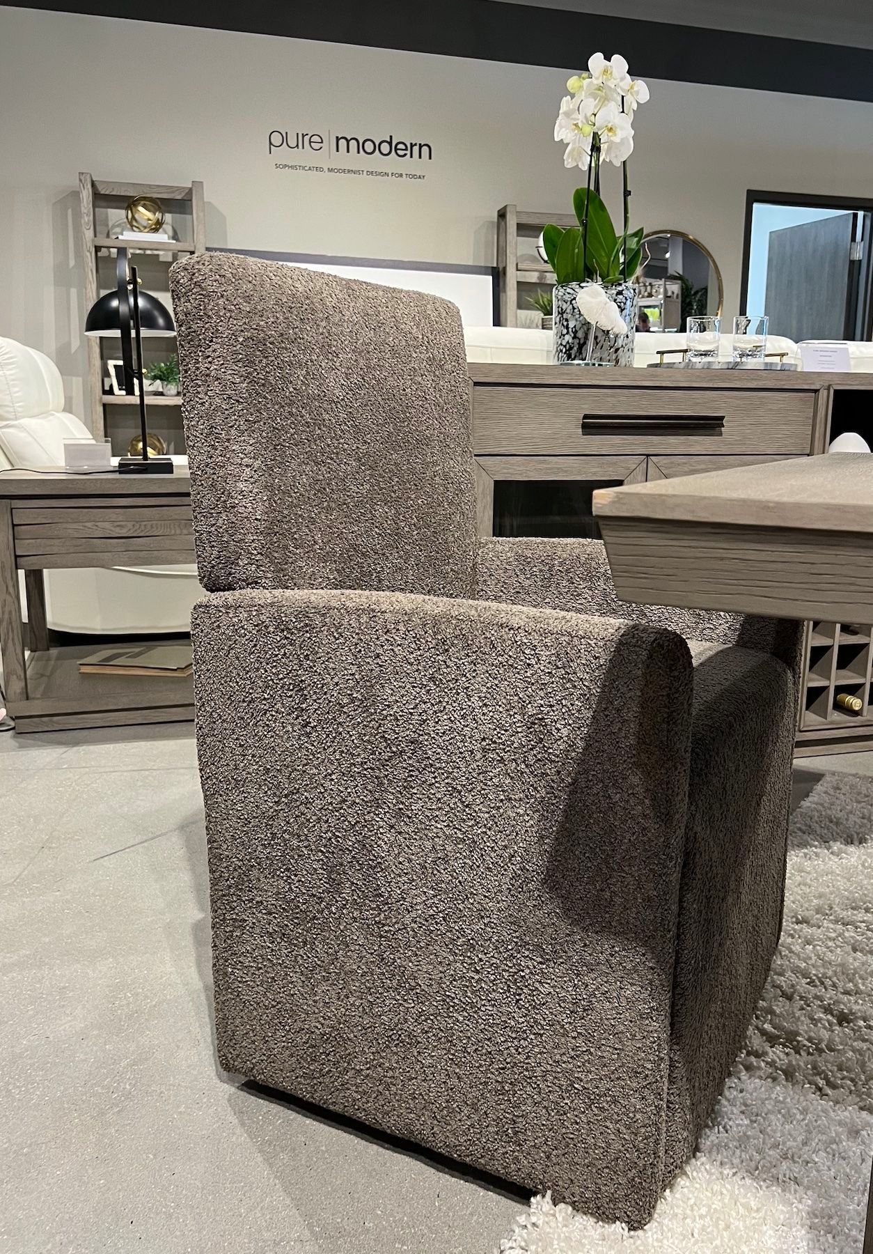 Pure Modern Dining - Upholstered Caster Chair - Himalaya Granite - Premium Arm Chairs from Parker House - Just $400! Shop now at brett interiors