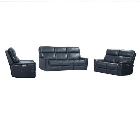 Reed - Power Reclining Sofa Loveseat And Recliner - Indigo - Premium 3 Piece Living Room Sets from Parker Living - Just $6592.50! Shop now at brett interiors