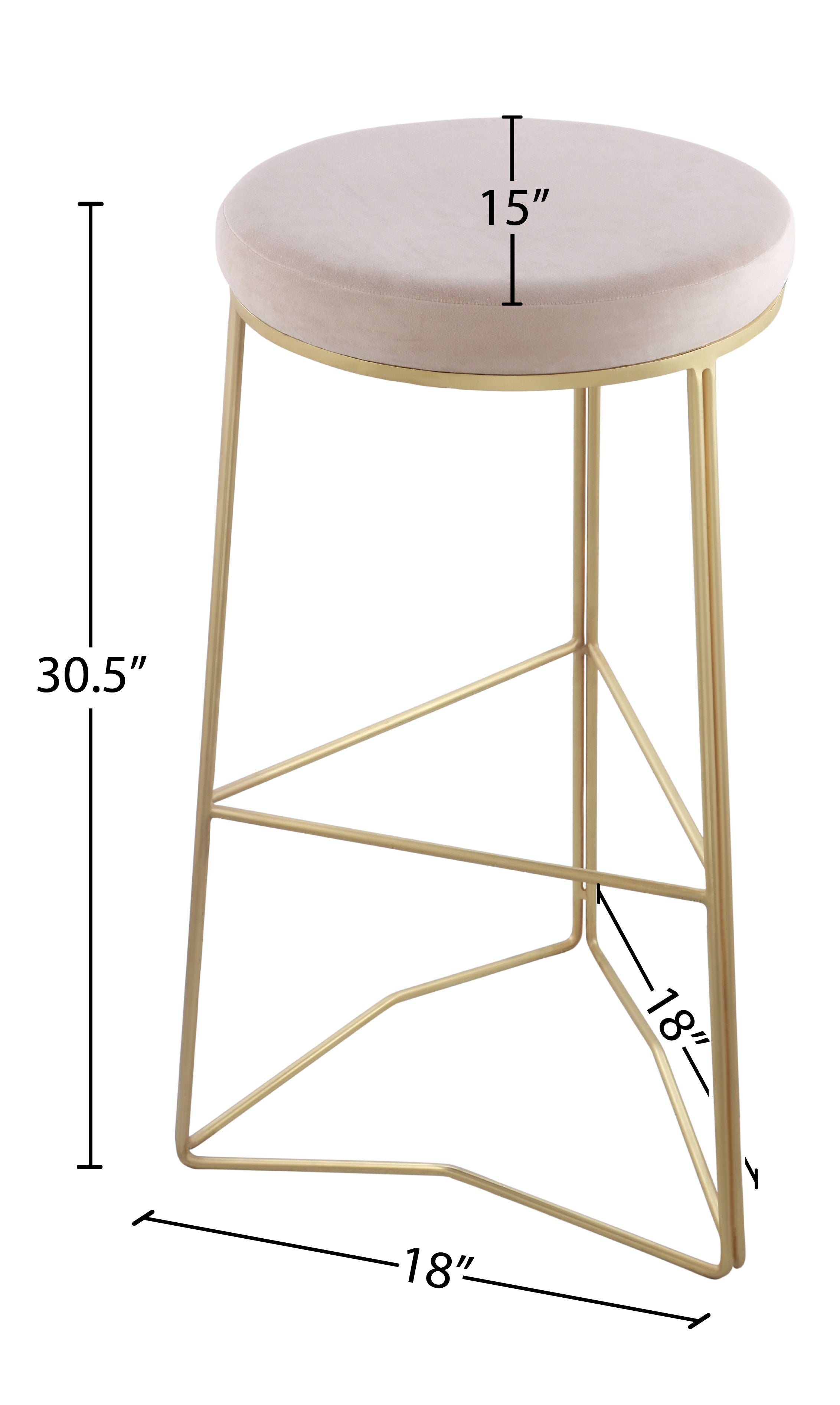 Tres - Bar Stool - Premium Bar Height (28"-30") from Meridian Furniture - Just $337.50! Shop now at brett interiors