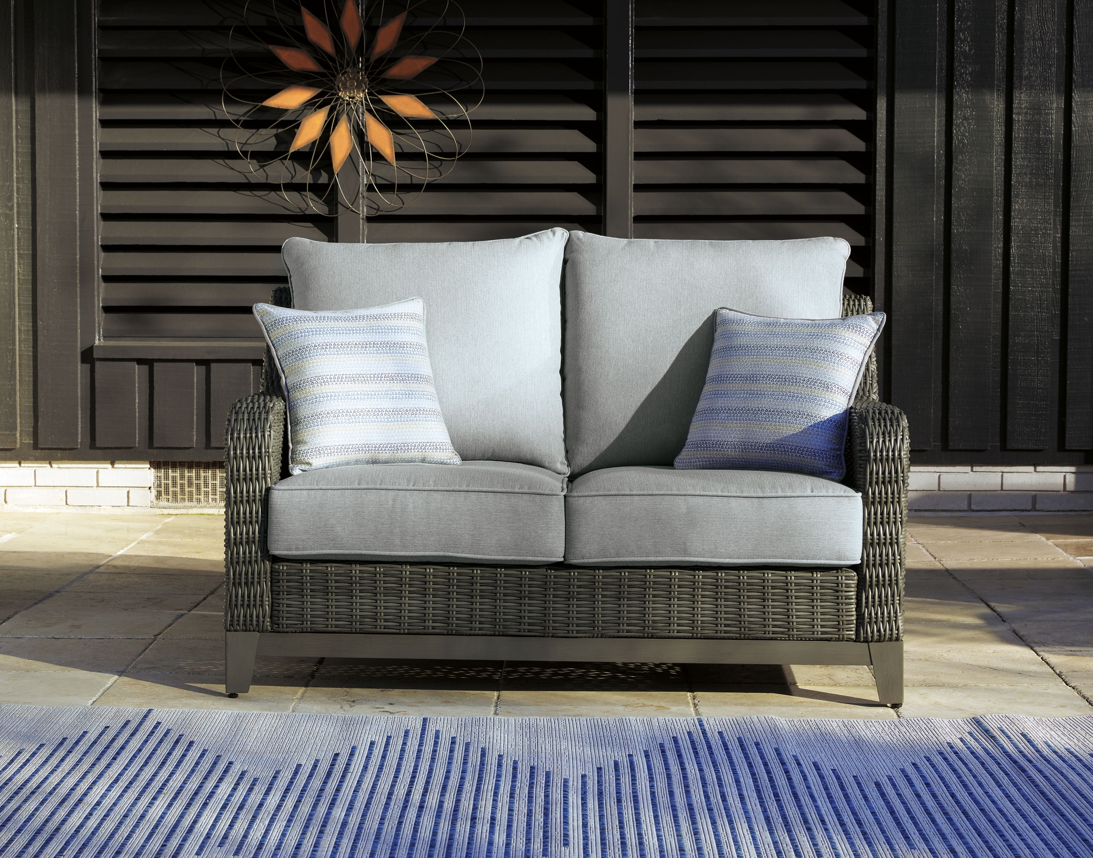 Elite Park - Gray - 4 Pc. - Lounge Set - Premium 4 Piece Outdoor Sets from Signature Design by Ashley® - Just $3651.88! Shop now at brett interiors