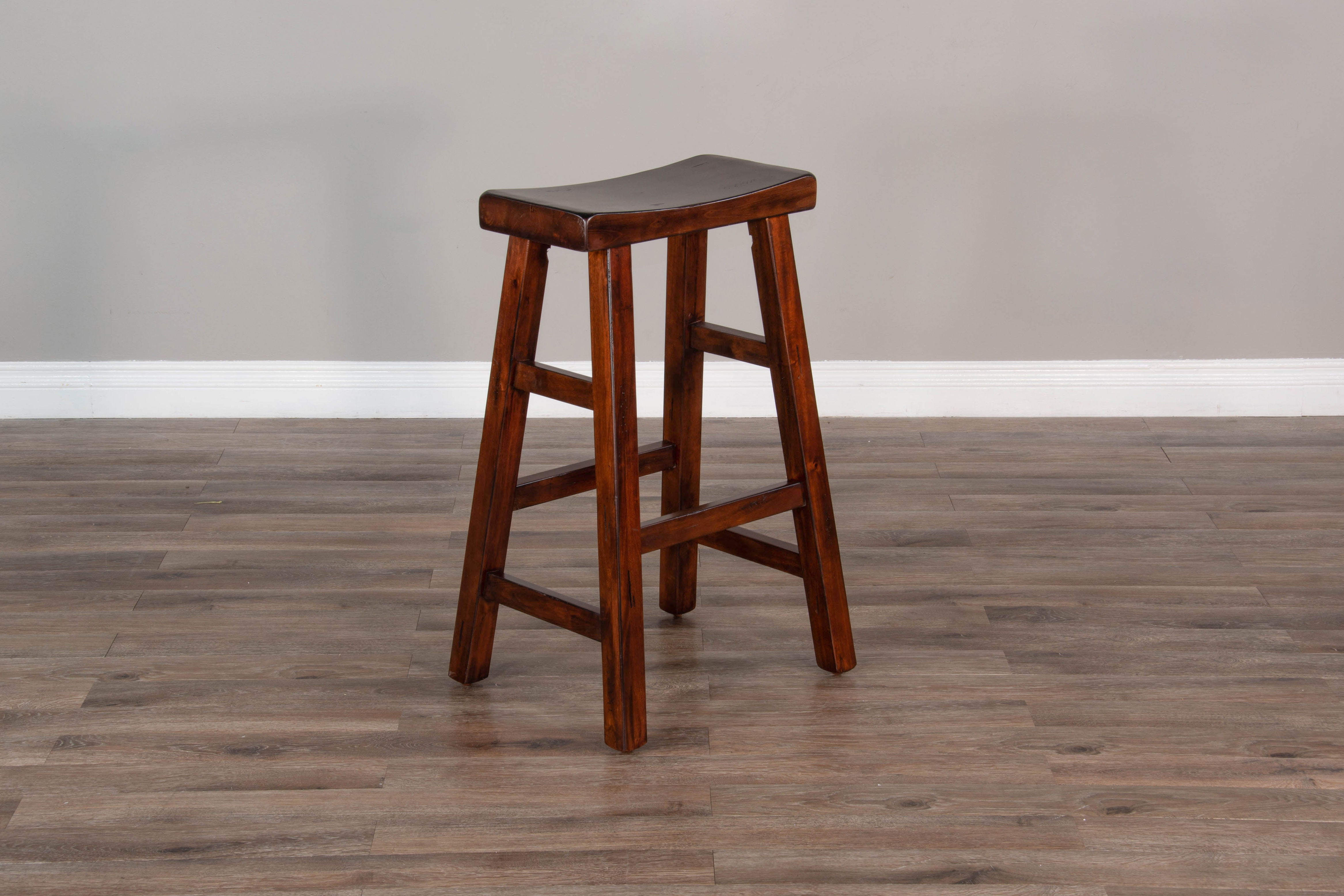 Santa Fe - Saddle Seat Stool With Wood Seat - Premium Counter Height (24"-27") from Sunny Designs - Just $112! Shop now at brett interiors