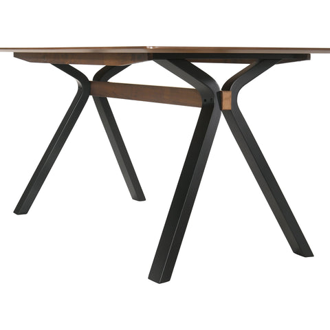 Laredo - Mid-Century Modern Dining Table - Walnut / Black - Premium Dining Tables from Armen Living - Just $552.50! Shop now at brett interiors