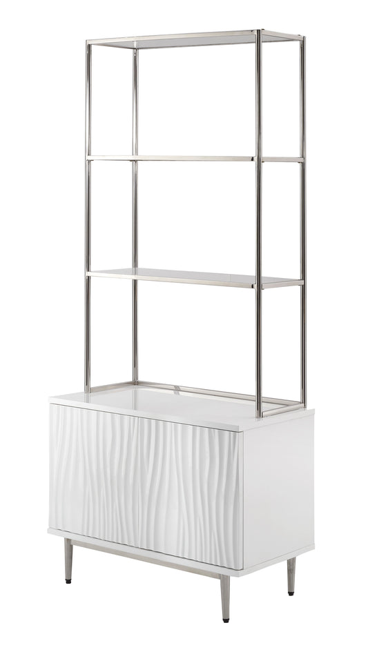 Waves - Bookcase (2 Cartons) - Glossy White - Premium Standard Bookcases from Coast2Coast Home - Just $3712.50! Shop now at brett interiors