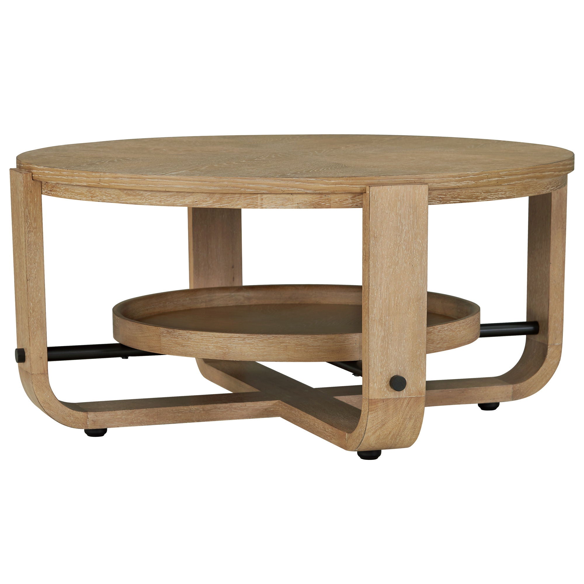 Escape - Cocktail Table Round With Shelf - Glazed Natural Oak - Premium Cocktail Tables from Parker House - Just $447.50! Shop now at brett interiors