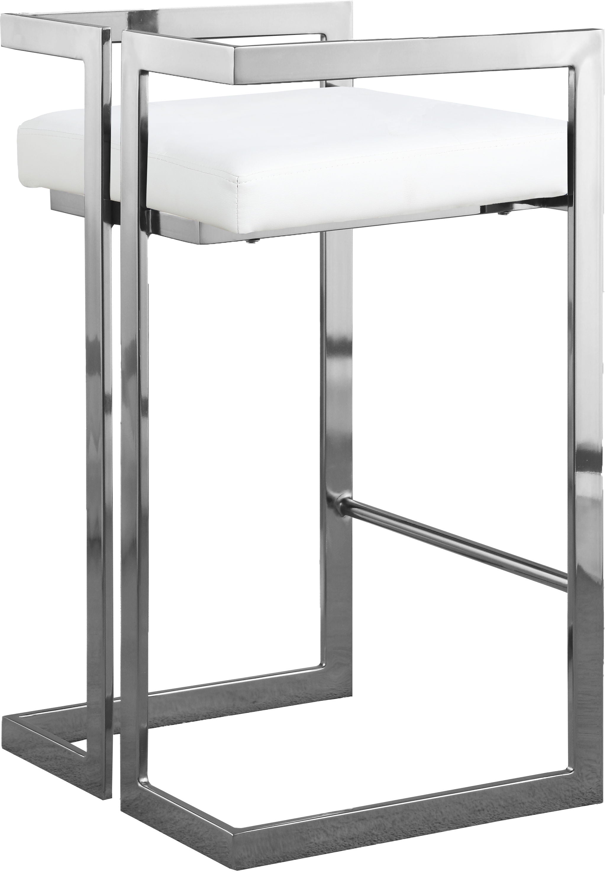 Ezra - Stool with Chrome Legs (Set of 2) - Premium Stool Sets from Meridian Furniture - Just $775! Shop now at brett interiors