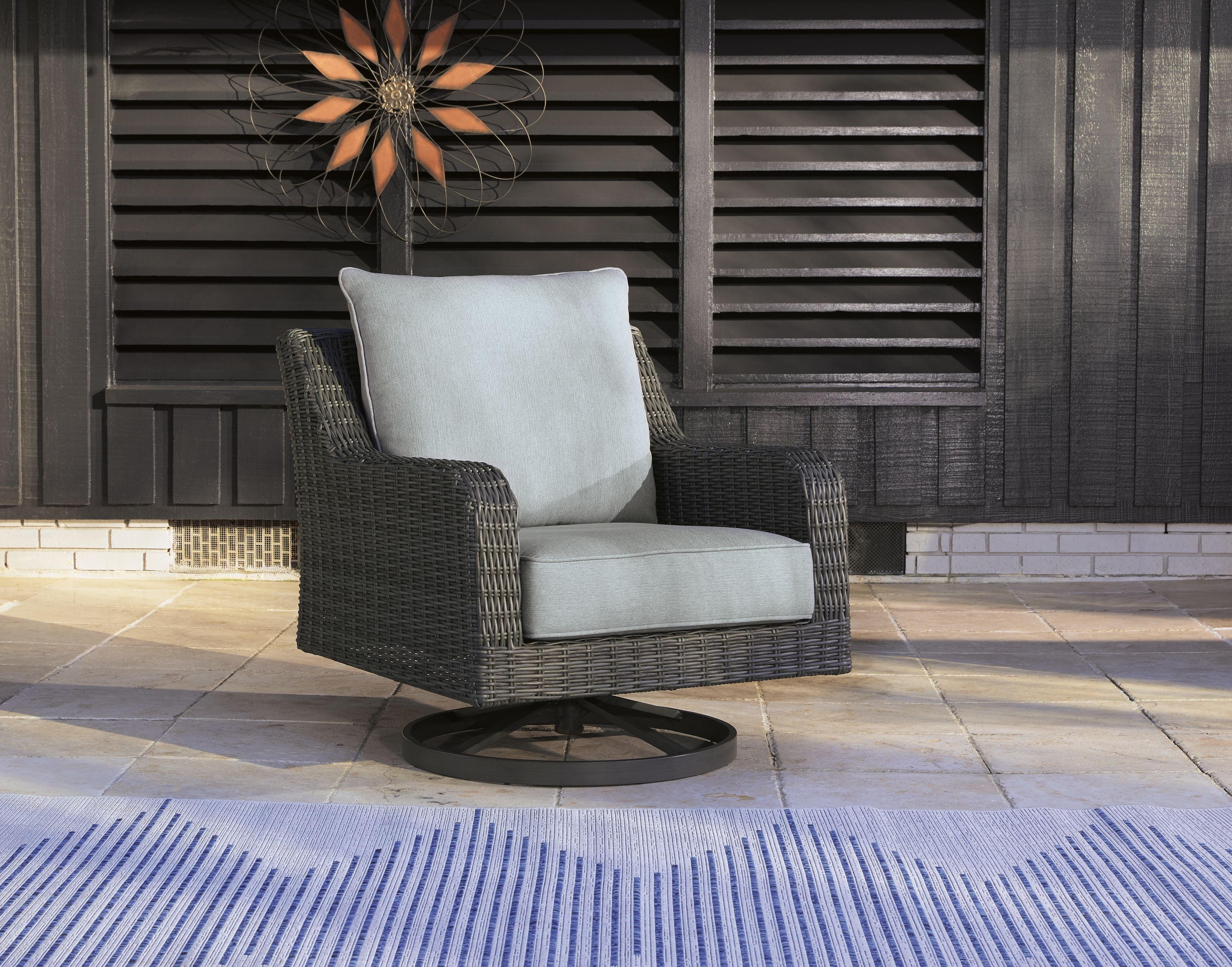 Elite Park - Gray - Swivel Lounge W/ Cushion - Premium Swivel Chairs from Signature Design by Ashley® - Just $814.38! Shop now at brett interiors