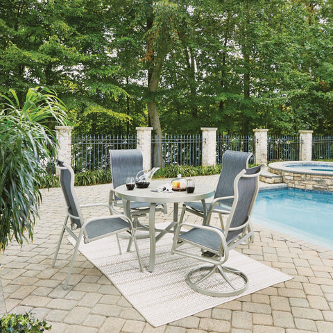 Captiva - 5 Piece Outdoor Dining Set - Dark Gray - 28.75" - Premium 5 Piece Outdoor Sets from Homestyles - Just $3644.98! Shop now at brett interiors