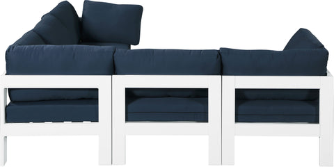 Nizuc - Outdoor Patio Modular Sectional 5 Piece - Navy - Premium Stationary Sectionals from Meridian Furniture - Just $4612.50! Shop now at brett interiors