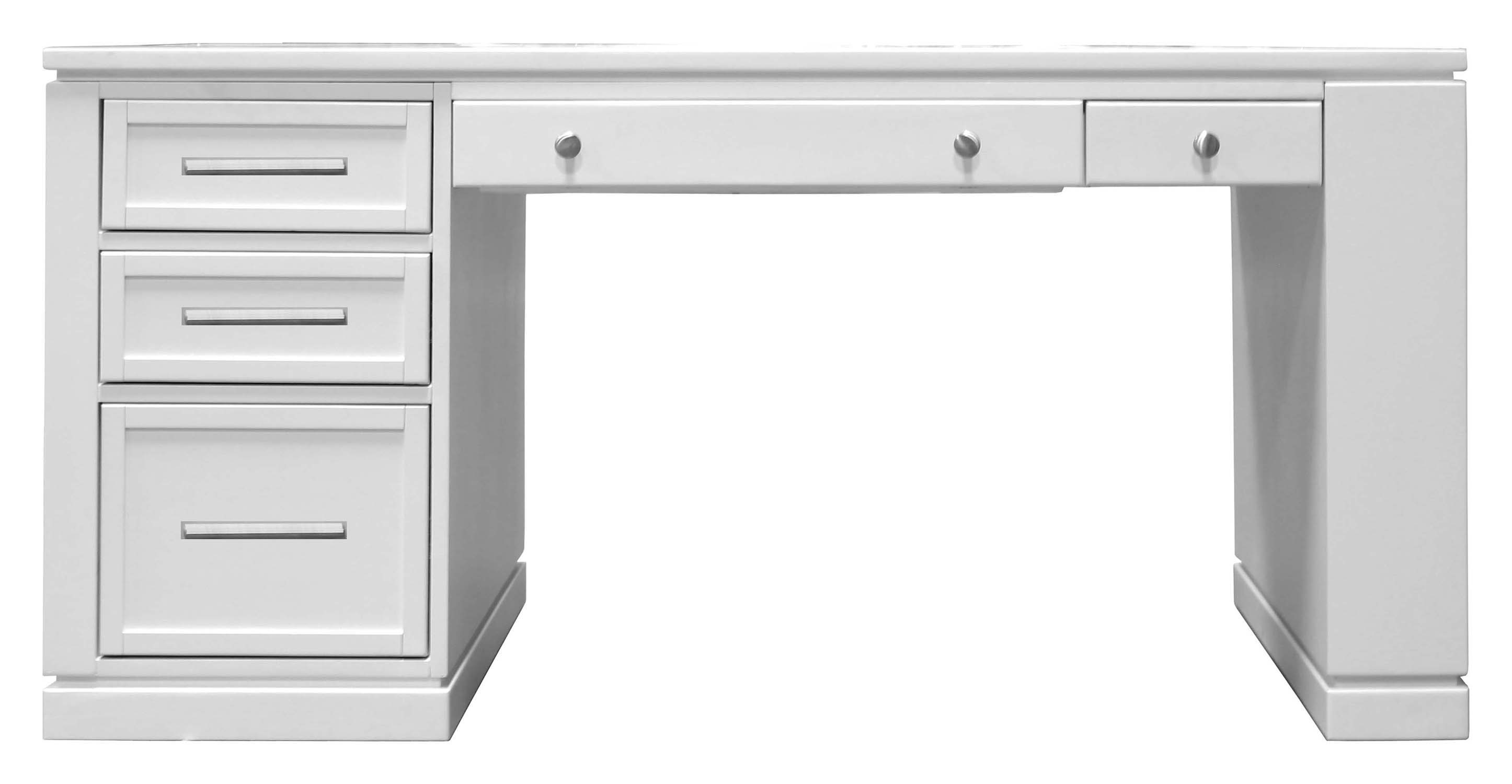 Catalina - Two Piece Writing Desk with Power Center and USB - Cottage White - Premium Writing Desks from Parker House - Just $1150! Shop now at brett interiors