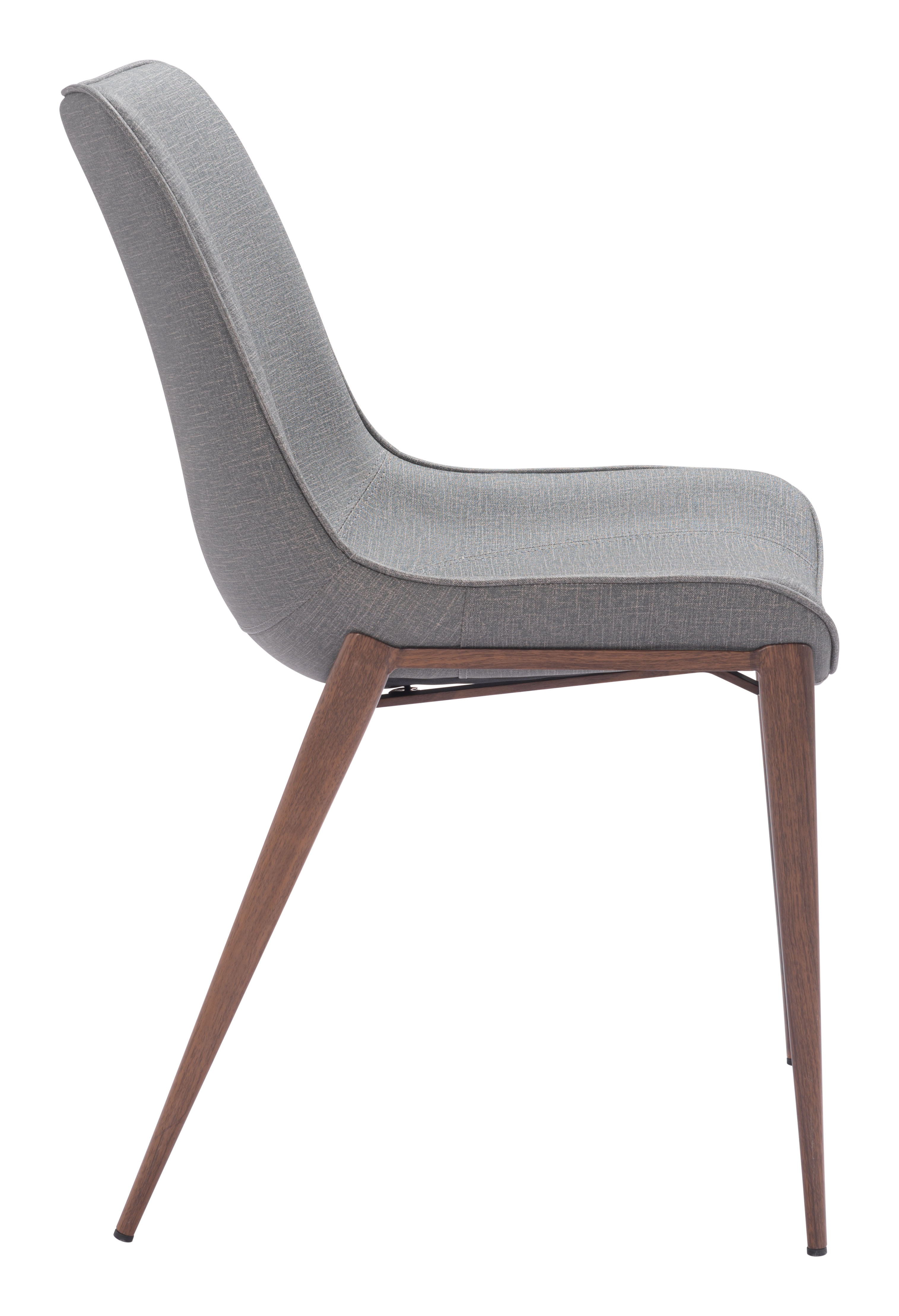 Magnus - Dining Chair (Set of 2) - Slate Gray / Walnut - Premium Chair Sets from Zuo Modern - Just $1450! Shop now at brett interiors