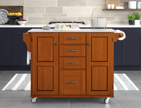 Create-A-Cart - Kitchen Cart - Pepper Granite Top - Premium Islands & Carts from Homestyles - Just $1372.48! Shop now at brett interiors