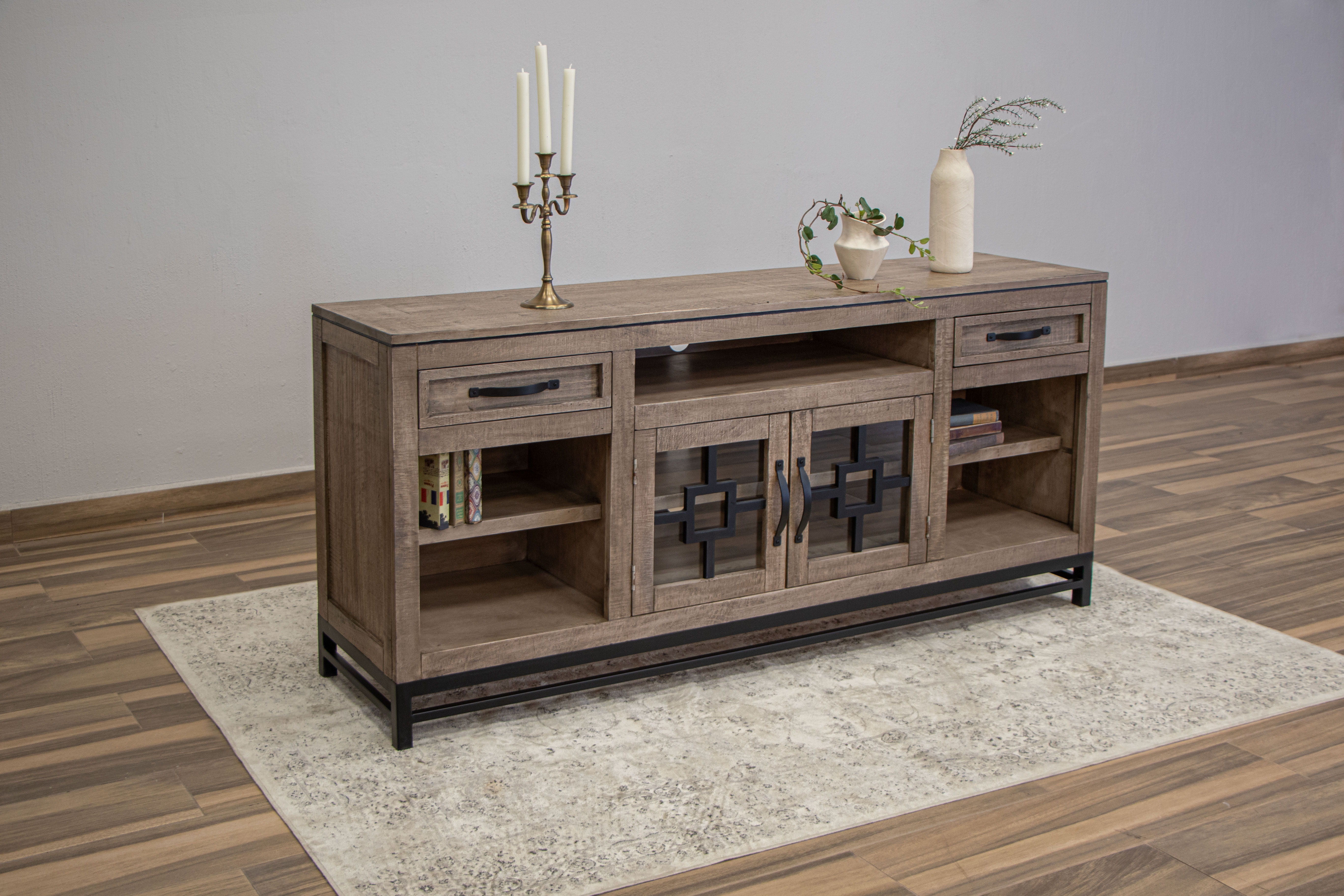 Blacksmith - TV Stand - Truffle Brown / Oil Black - Premium TV Stands from International Furniture Direct - Just $1300! Shop now at brett interiors