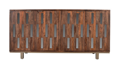 Brownstone - Four Door Credenza - Nut Brown - Premium Credenzas from Coast2Coast Home - Just $3712.50! Shop now at brett interiors