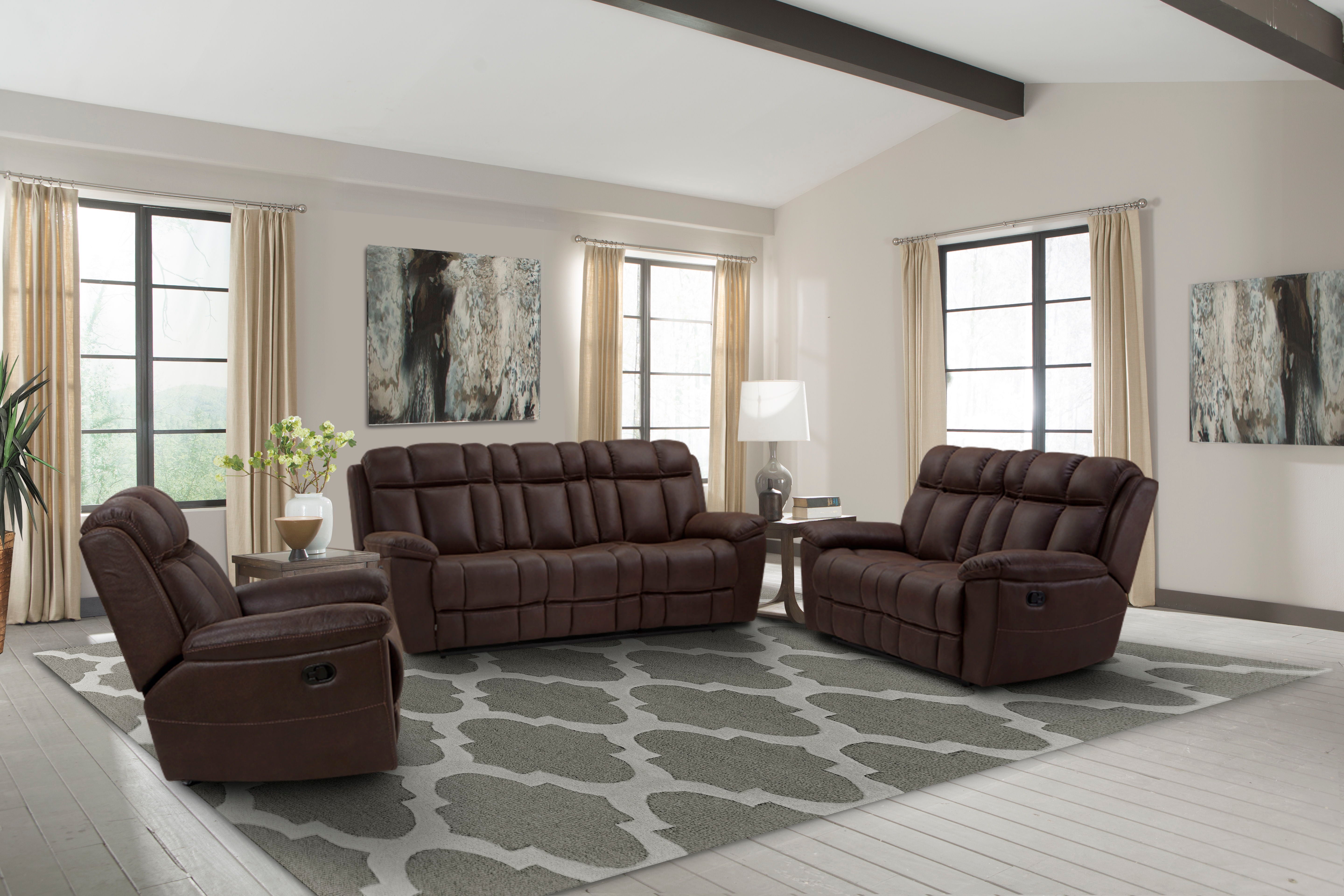 Goliath - Manual Reclining Sofa Loveseat And Recliner - Arizona Brown - Premium 3 Piece Living Room Sets from Parker Living - Just $4956! Shop now at brett interiors