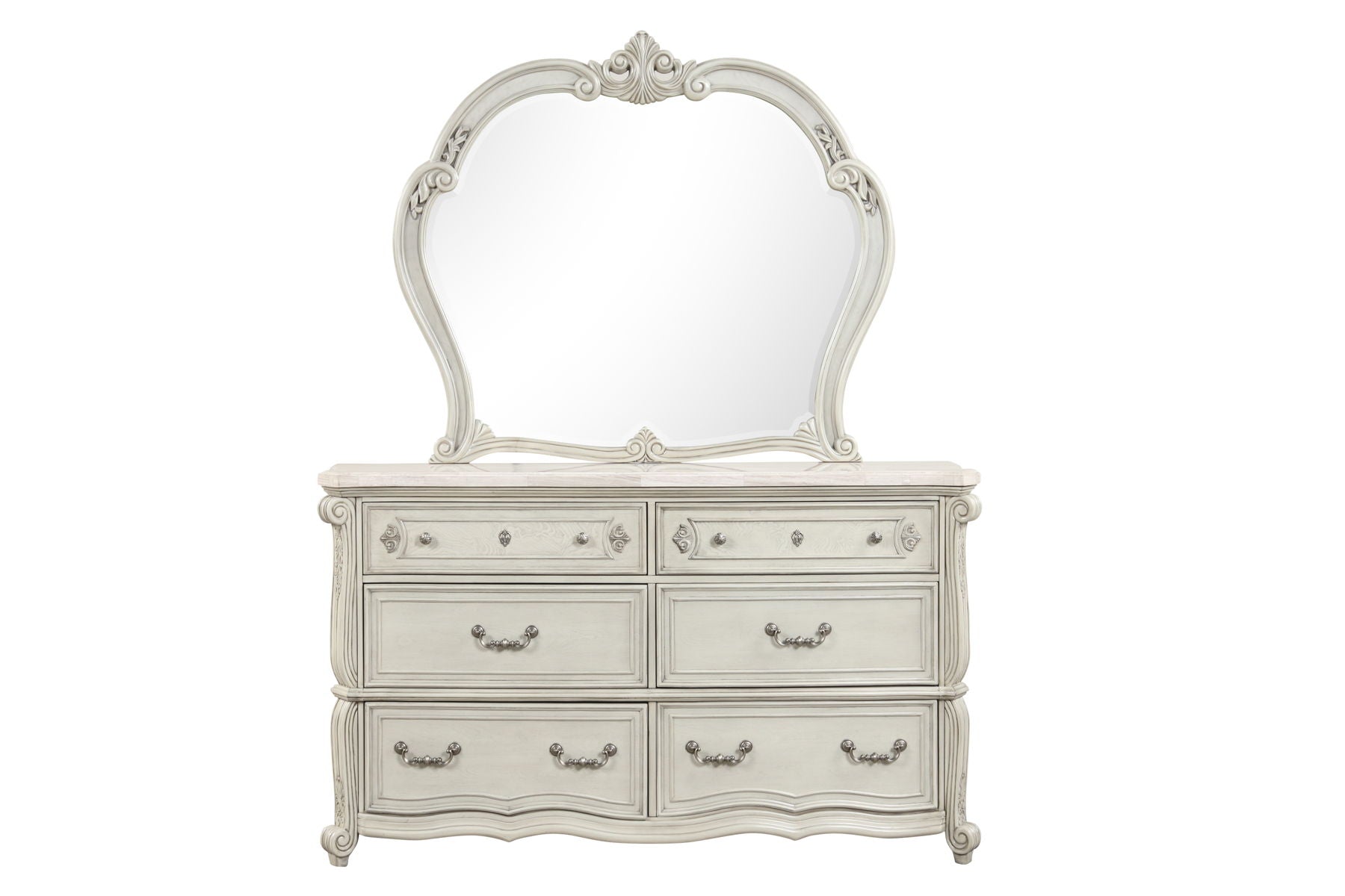 Bianello - Dresser Mirror - Vintage Ivory - Premium Bedroom Mirrors from New Classic - Just $300! Shop now at brett interiors