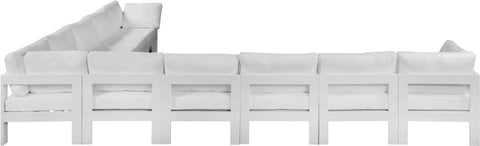 Nizuc - Outdoor Patio Modular Sectional 10 Piece - White - Modern & Contemporary - Premium Stationary Sectionals from Meridian Furniture - Just $8925! Shop now at brett interiors