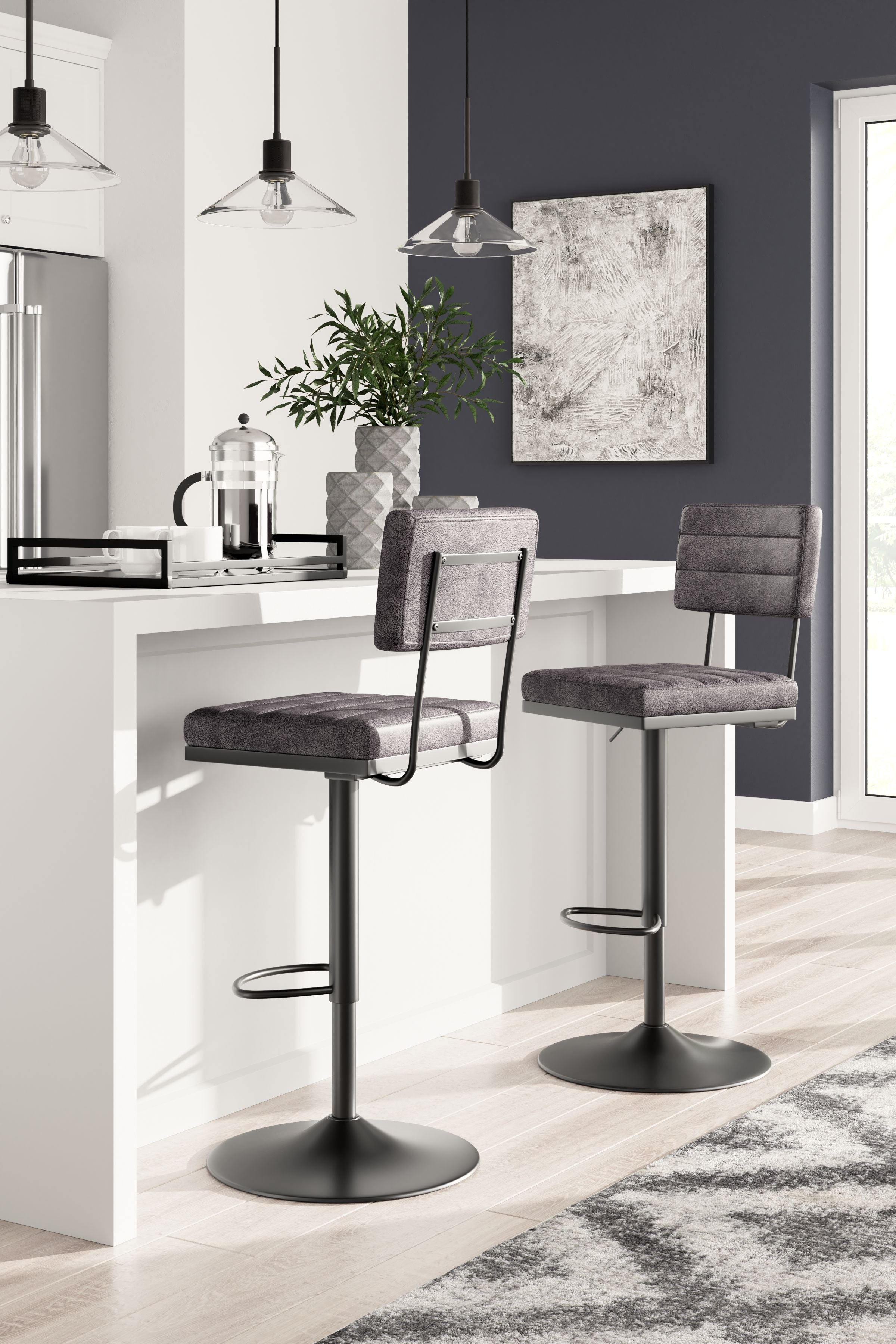 Strumford - Tall Swivel Barstool (Set of 2) - Premium Stool Sets from Signature Design by Ashley® - Just $358.05! Shop now at brett interiors