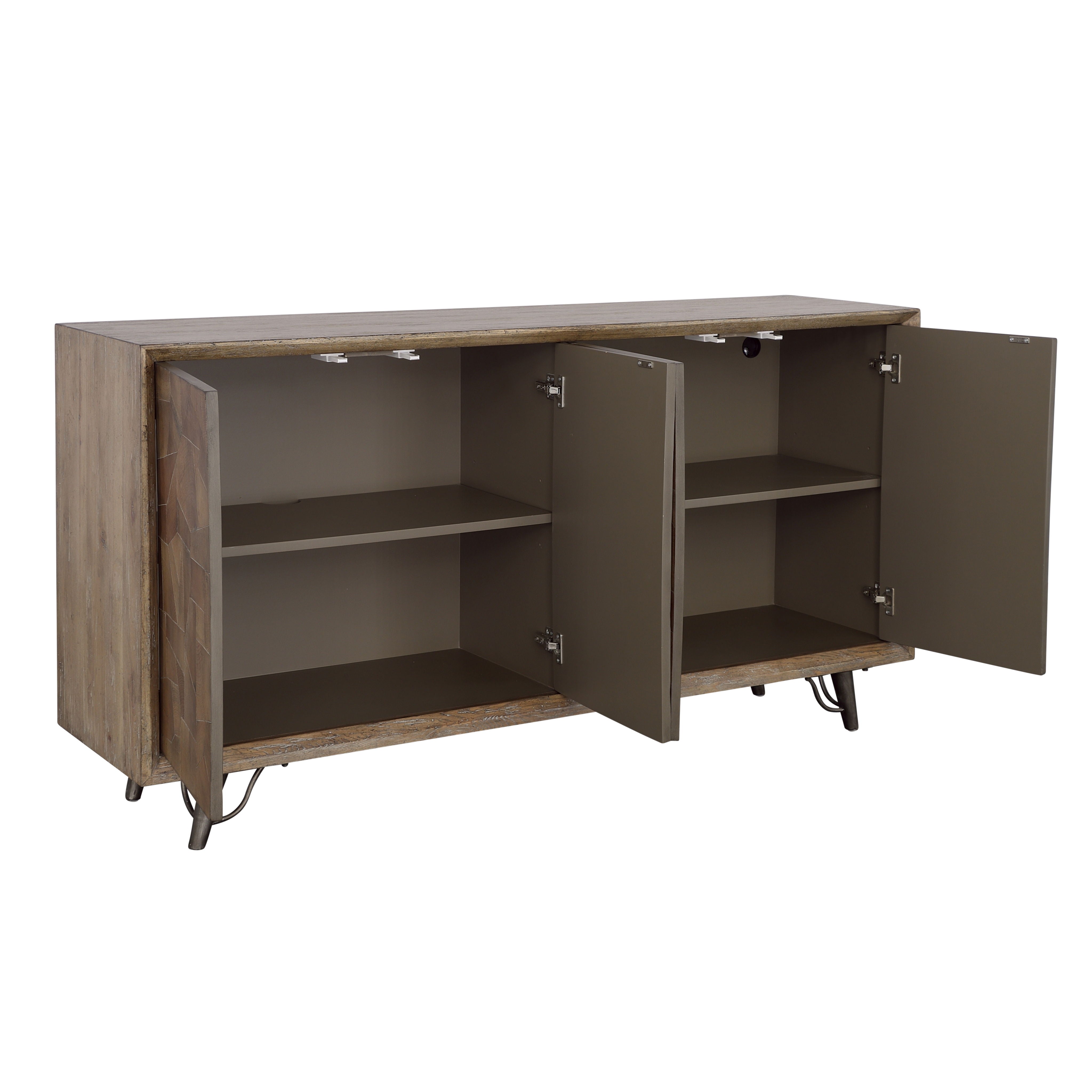 Mayweather - Four Door Credenza - Brown Multitones - Premium Credenzas from Coast2Coast Home - Just $4537.50! Shop now at brett interiors