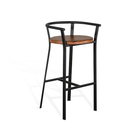 Metroflex - Barstool With Wood Seat - Premium Bar Height (28"-30") from Sunny Designs - Just $230! Shop now at brett interiors