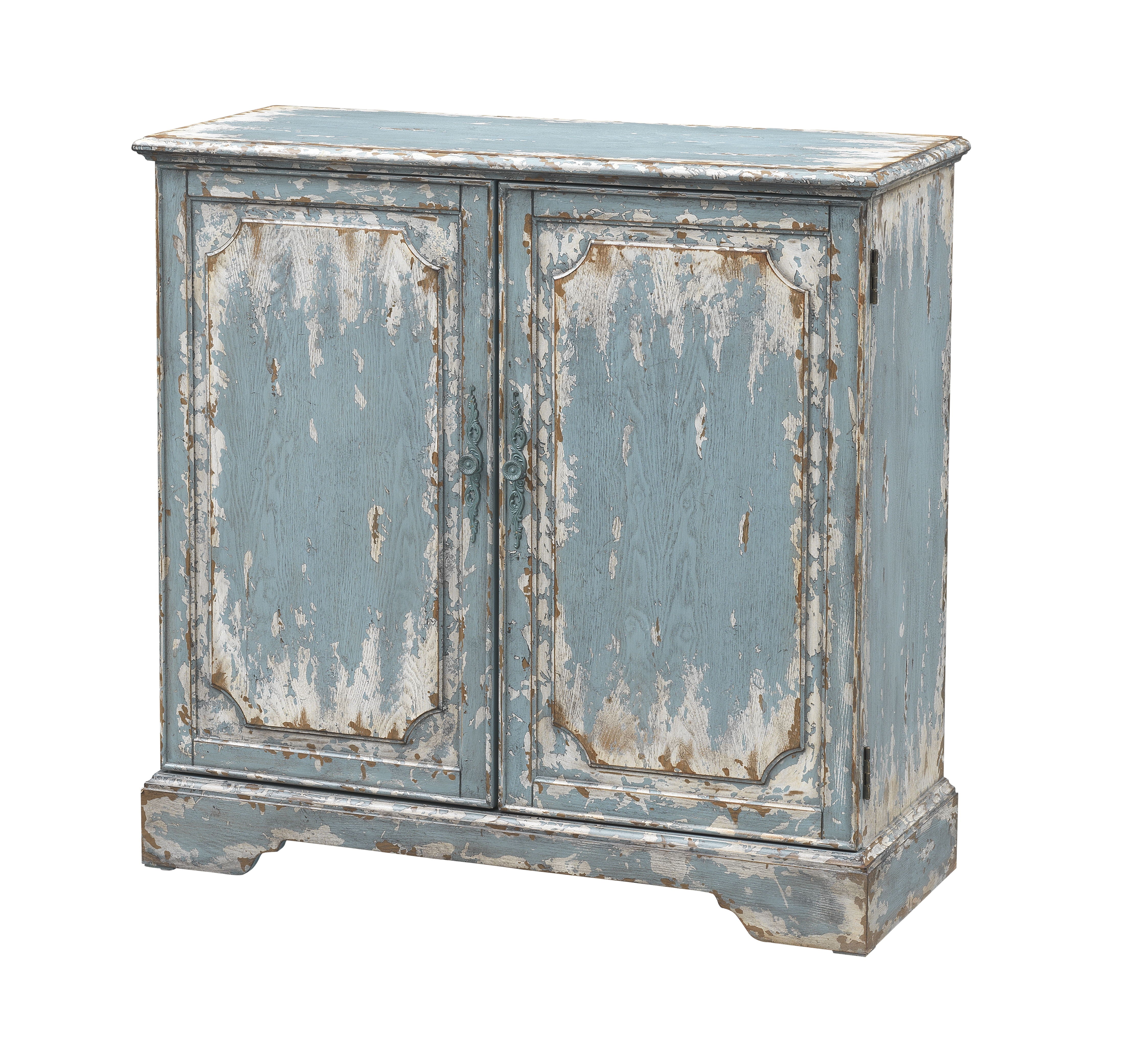 Cabot - Two Door Cabinet - Aged Blue / Cream - Premium Accent Cabinets from Coast2Coast Home - Just $2475! Shop now at brett interiors