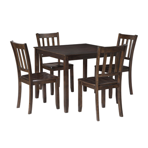 Stellan - 5 Pieces Dining Set, Table & 4 Chairs - Black Cherry - Premium 5 Piece Dining Room Sets from New Classic - Just $397.50! Shop now at brett interiors