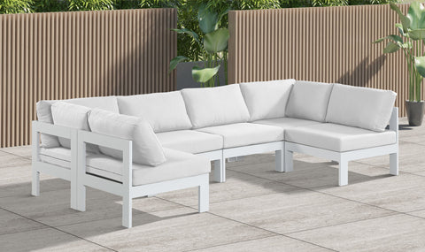 Nizuc - Outdoor Patio Modular Sectional - White - Premium Stationary Sectionals from Meridian Furniture - Just $5375! Shop now at brett interiors