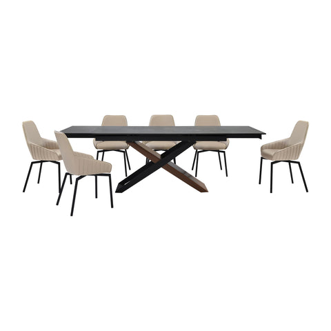 Milena Shilo - Extendable Dining Set - Premium 5 Piece Dining Room Sets from Armen Living - Just $3790! Shop now at brett interiors