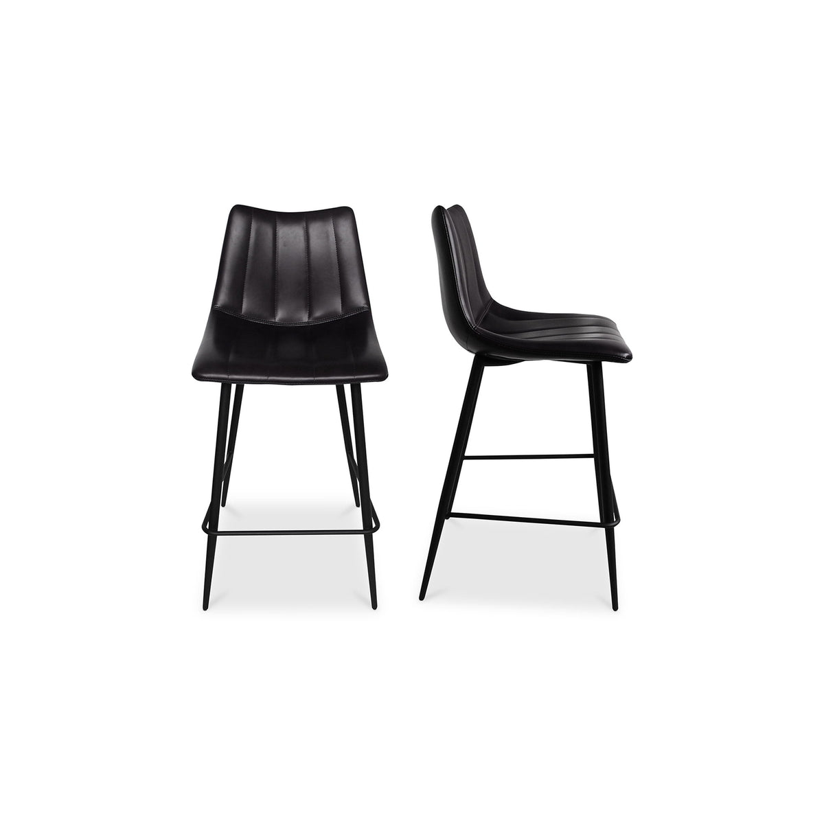 Alibi - Counter Stool Stool (Set of 2) - Matte Black - Premium Stool Sets from Moe's Home Collection - Just $1122.50! Shop now at brett interiors