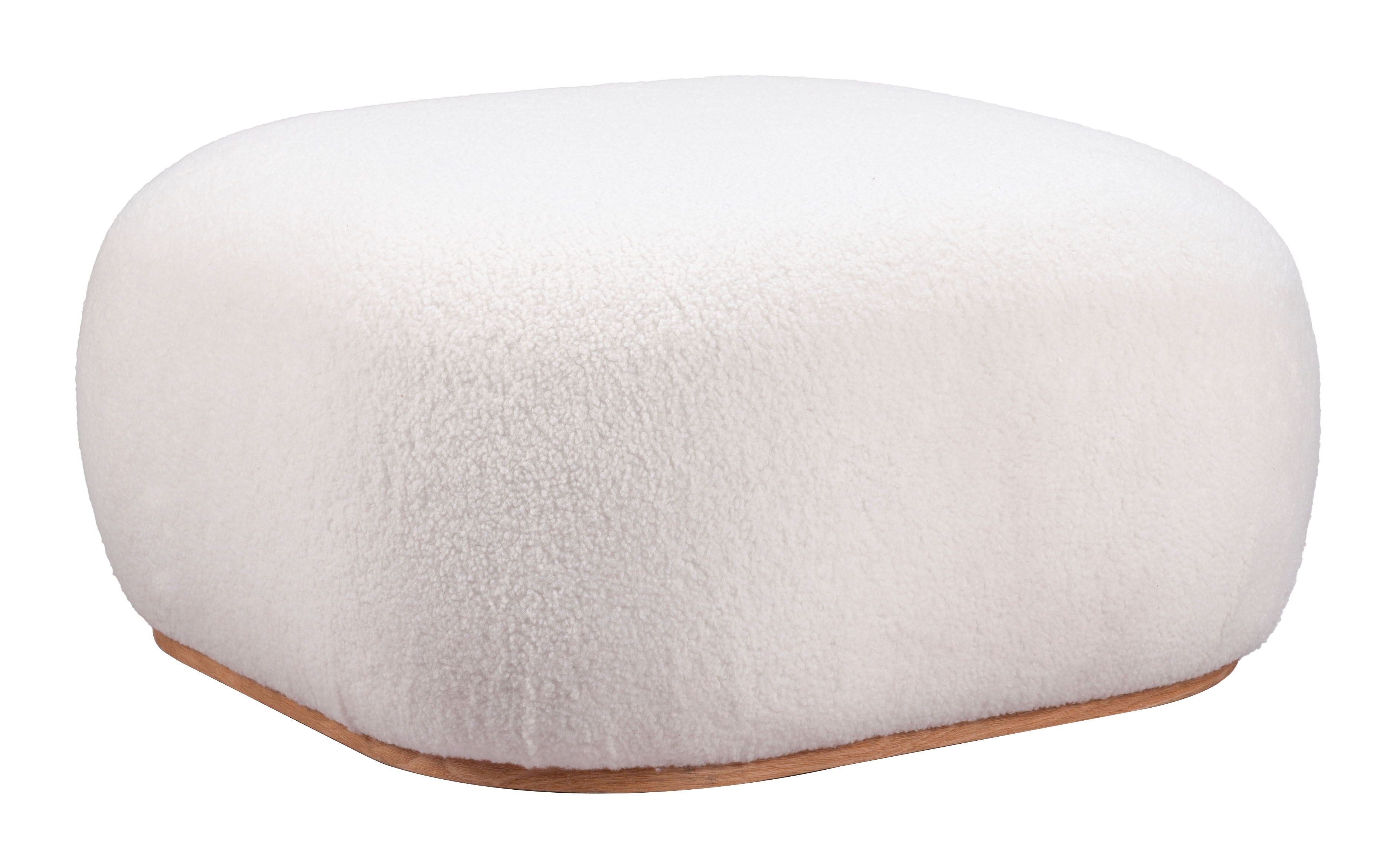 Amber / Azua - Ottoman - Cream - Premium Upholstered Ottomans from Zuo Modern - Just $825! Shop now at brett interiors