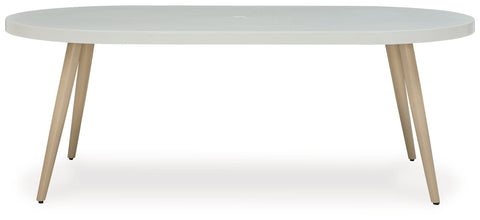 Seton Creek - White - Oval Dining Table With Umb Opt - Premium Dining Tables from Signature Design by Ashley® - Just $1071.28! Shop now at brett interiors