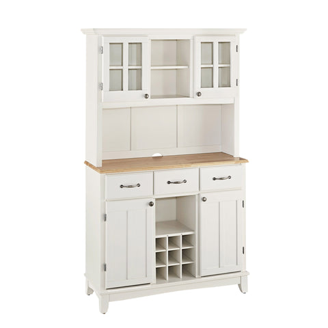 Hampton - Buffet With Hutch - Natural Wood Top - Premium Hutches & Buffets from Homestyles - Just $2124.98! Shop now at brett interiors