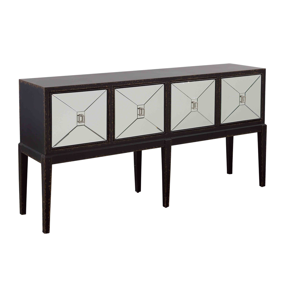 Nocturne - Four Door Console - Textured Black - Premium Sideboards from Coast2Coast Home - Just $3300! Shop now at brett interiors